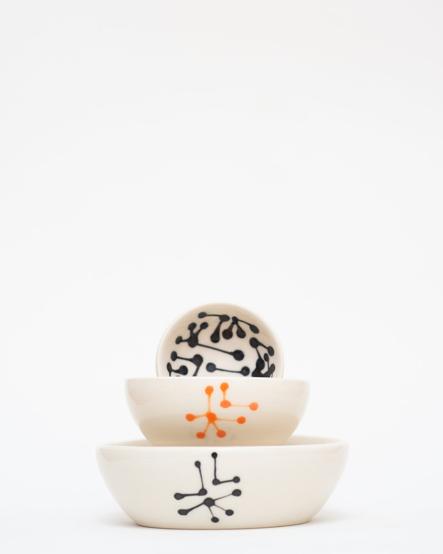 Connected Nesting Mini Bowls, set of three