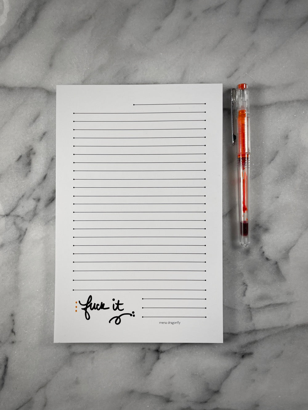 fuck it writing pad