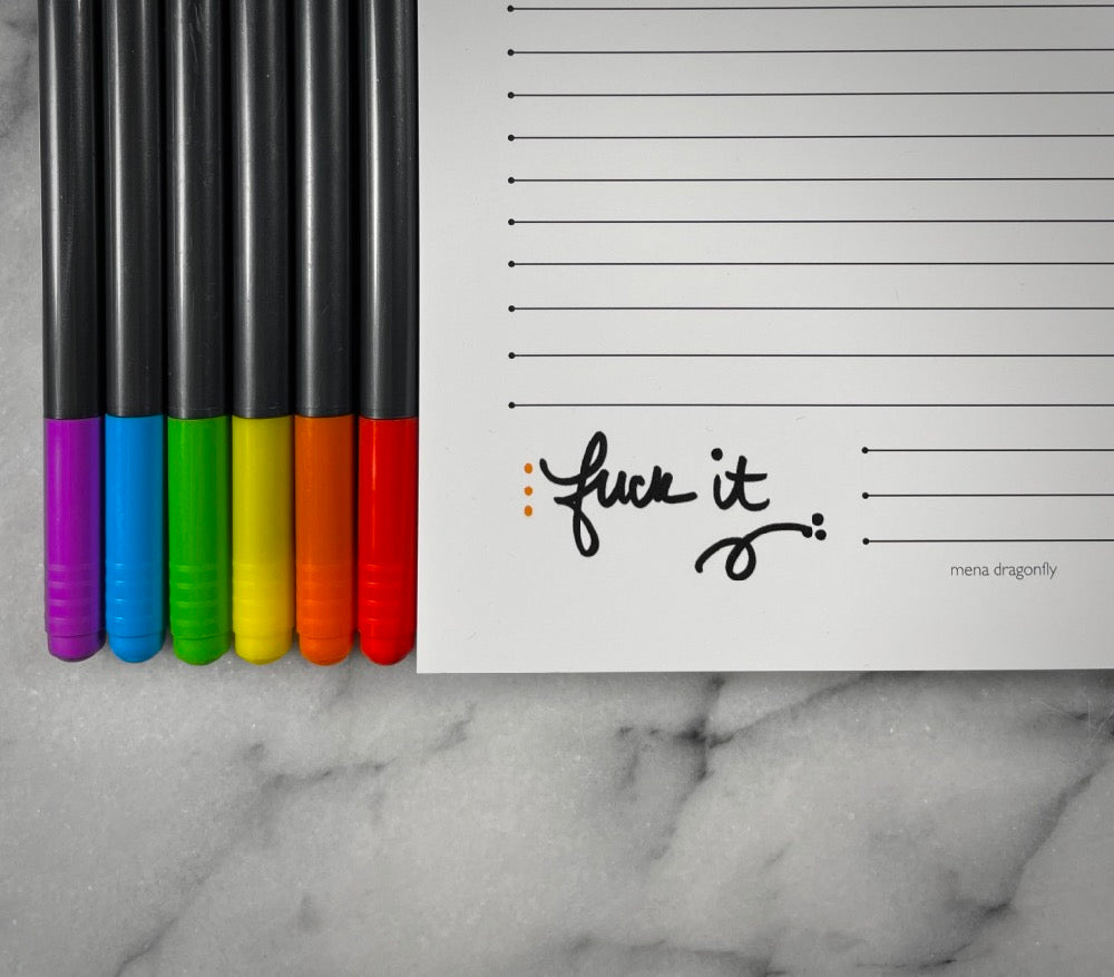 fuck it writing pad