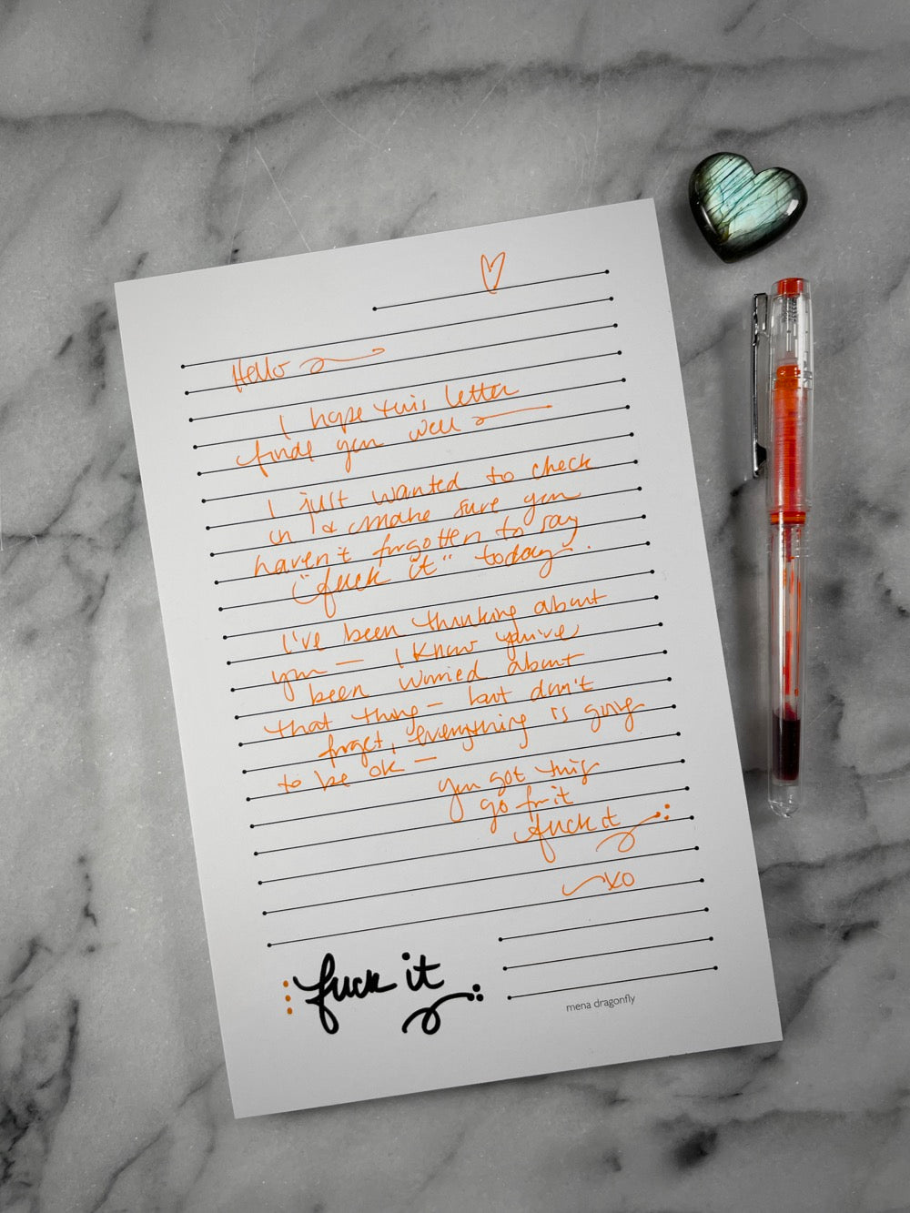 fuck it writing pad