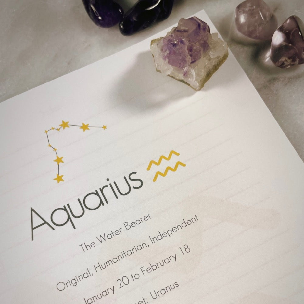 Aquarius Zodiac Notebook